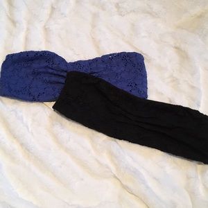 Black and Blue Bandeau Bundle